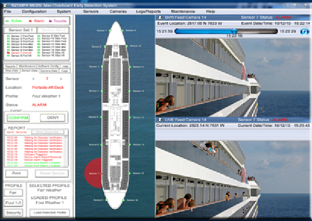 Cruise ship Overboard Detection System